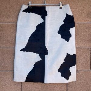 Leather Cow print skirt